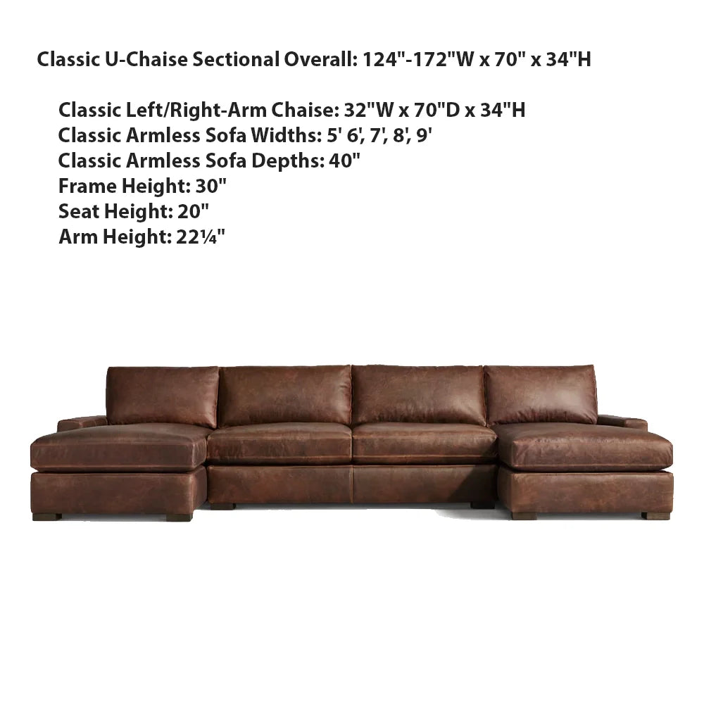 Mavica Leather Modular Sectional Sofa