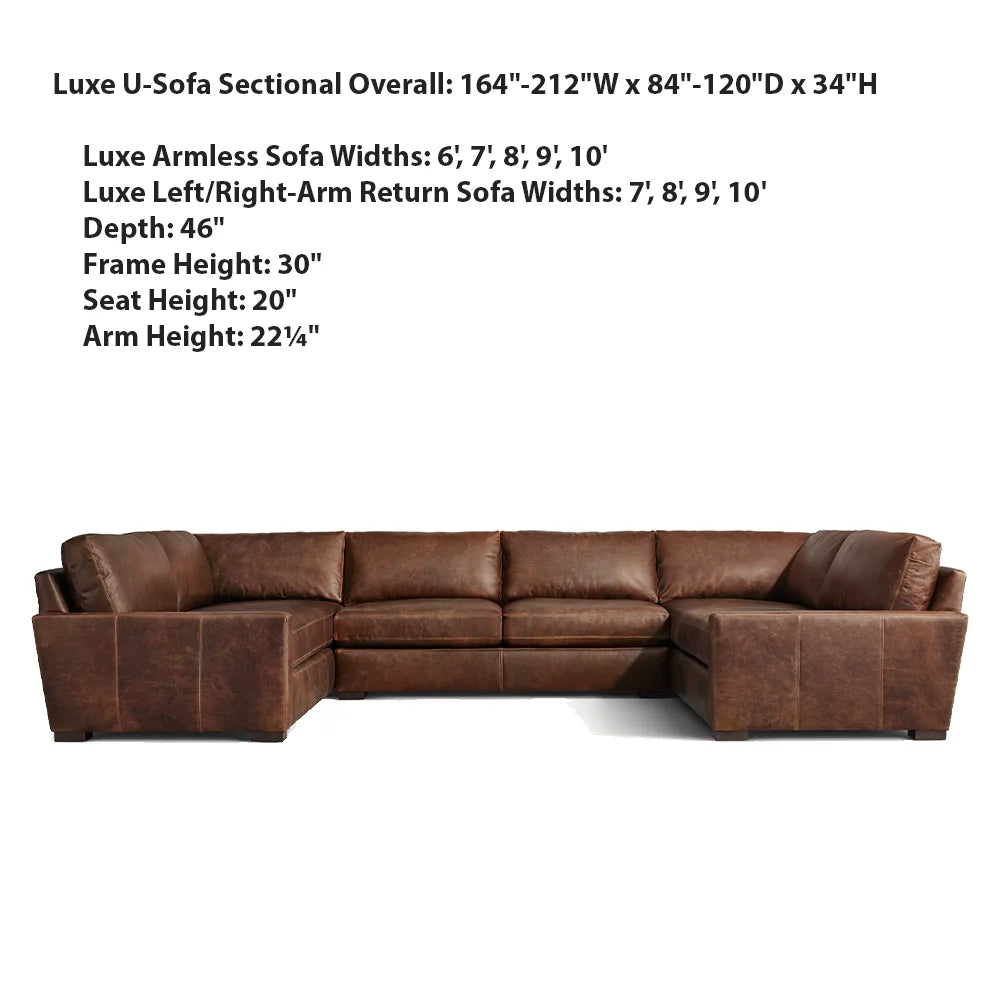 Mavica Leather Modular Sectional Sofa