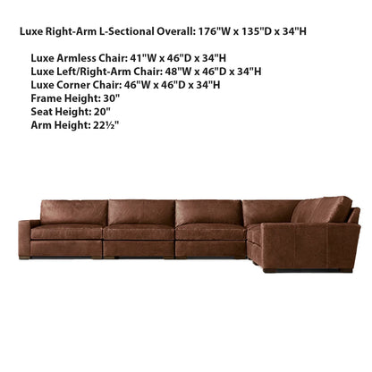 Mavica Leather Modular Sectional Sofa