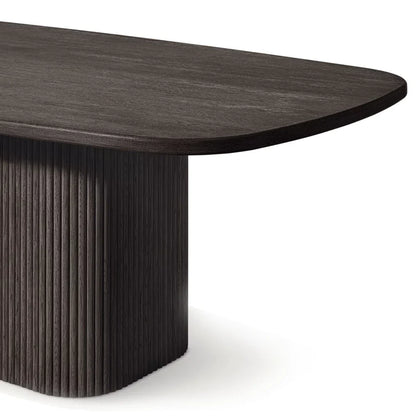 Mulho Pedestal Rectangular Wood Dining Table