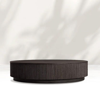 Mulho Plinth Round Wood Coffee Table