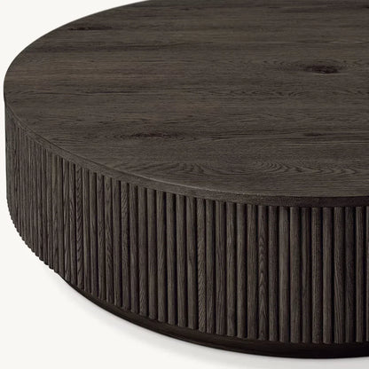 Mulho Plinth Round Wood Coffee Table