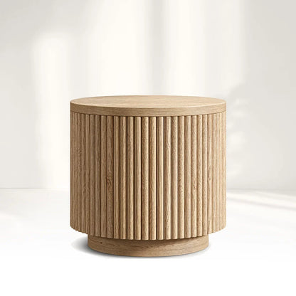 Mulho Wood Round Side Table