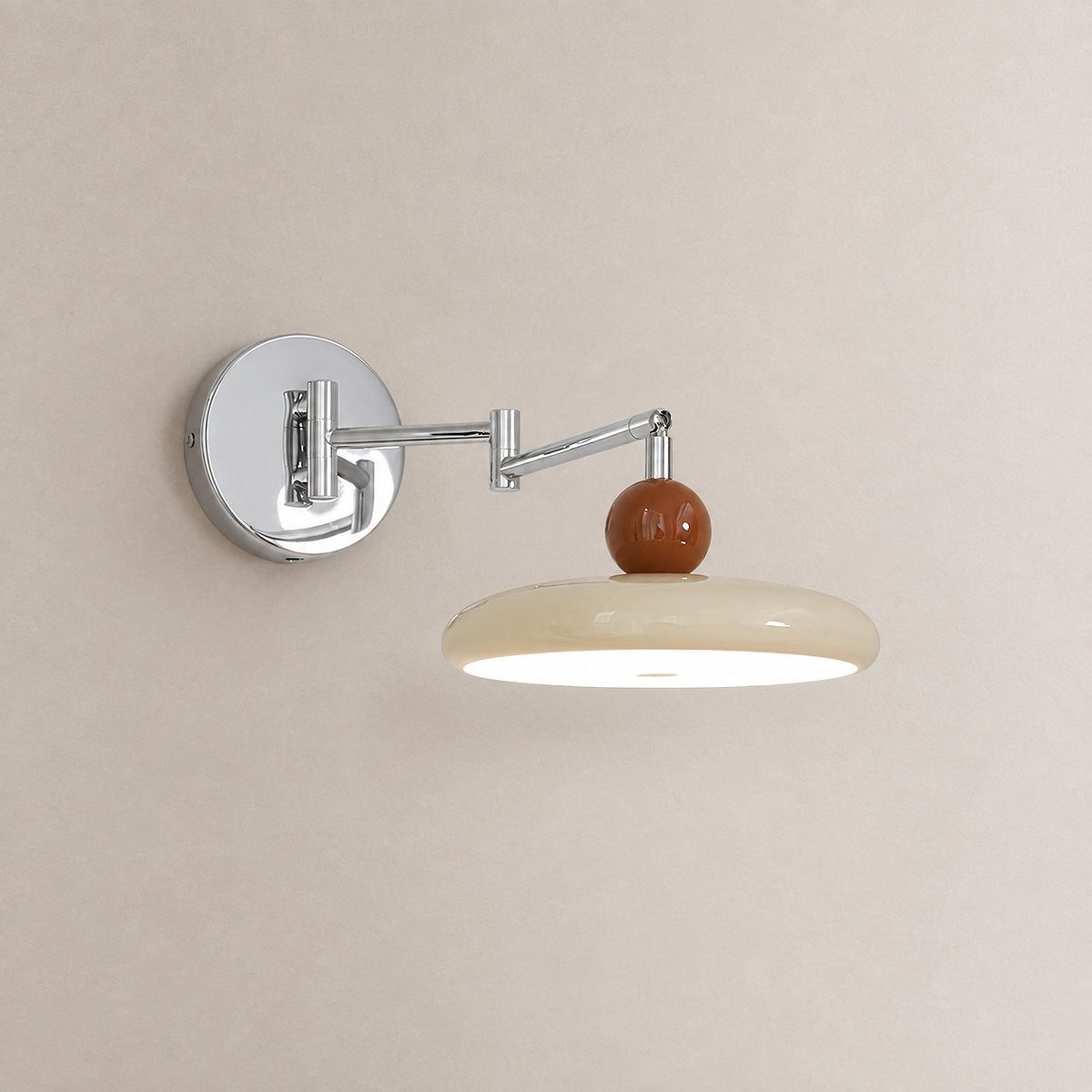 Lola Swing Arm Wall Lamp, 7.9-Inch x H 4.7-Inch, Green, Warm Light for Bedroom & Living Room