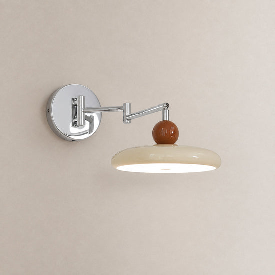 Lola Swing Arm Wall Lamp, 7.9-Inch x H 4.7-Inch, Green, Warm Light for Bedroom & Living Room