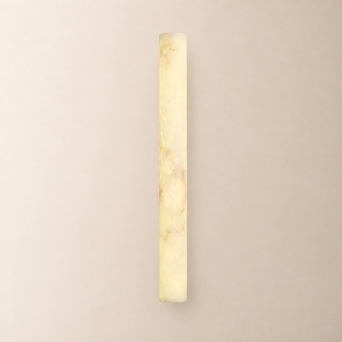 Luminara Alabaster Wall Lamp, L 1.9-Inch x W 2.9-Inch x H 19.7-Inch, White, Warm Light for Living Room & Dining Room