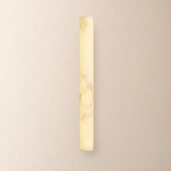 Luminara Alabaster Wall Lamp, L 1.9-Inch x W 2.9-Inch x H 19.7-Inch, White, Warm Light for Living Room & Dining Room