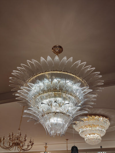 Flower Blossom Art Glass Chandelier for Living Room/Bedroom