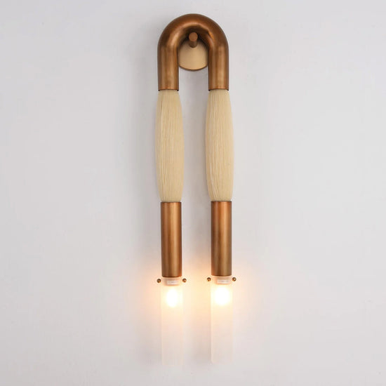 Double Head Antonia Horsehair Sconce
