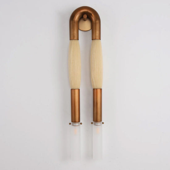 Double Head Antonia Horsehair Sconce