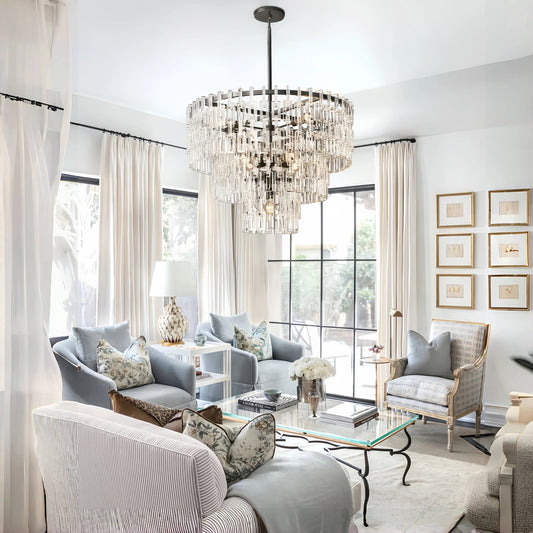 Marigan Modern Tiered Round Crystal Chandelier 36'', 48", 60"