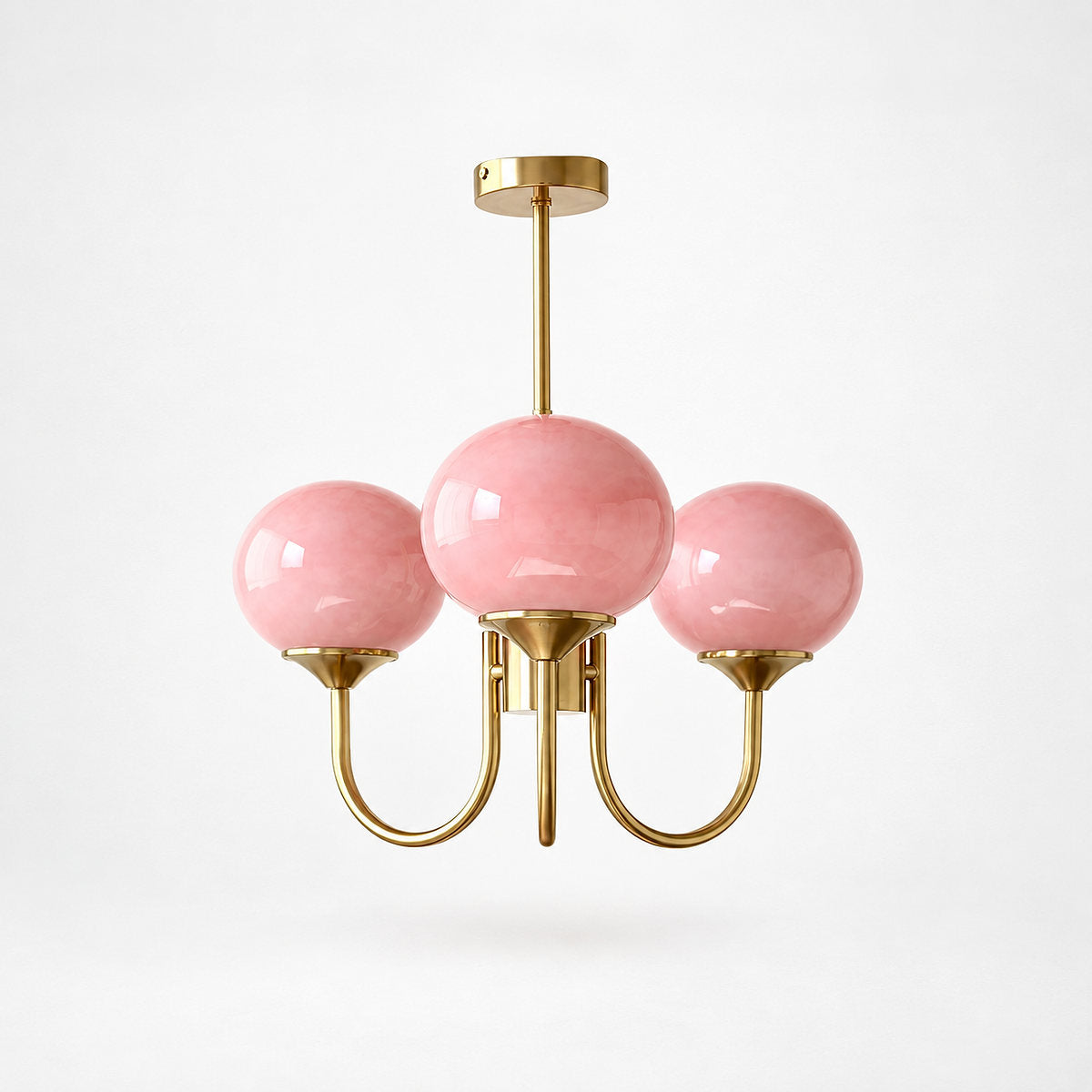 Hand-Sprayed Glass Multi-Light Chandelier