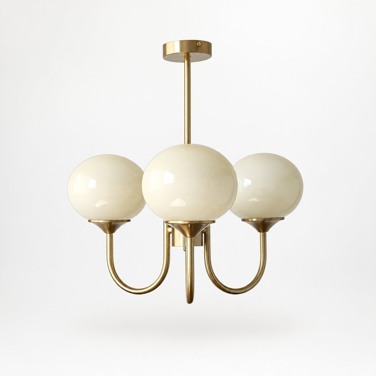 Hand-Sprayed Glass Multi-Light Chandelier