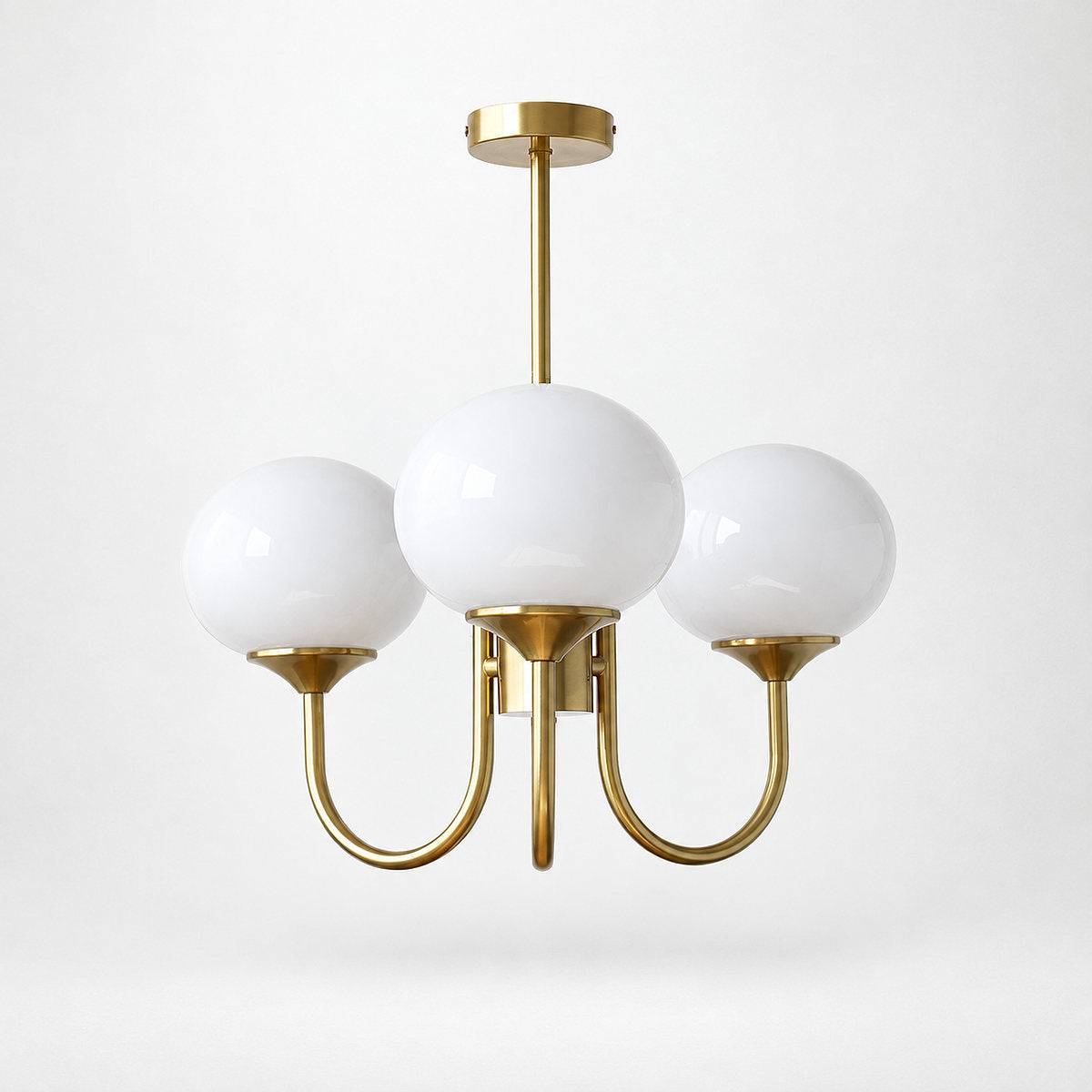 Hand-Sprayed Glass Multi-Light Chandelier