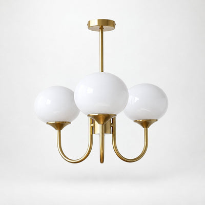 Hand-Sprayed Glass Multi-Light Chandelier