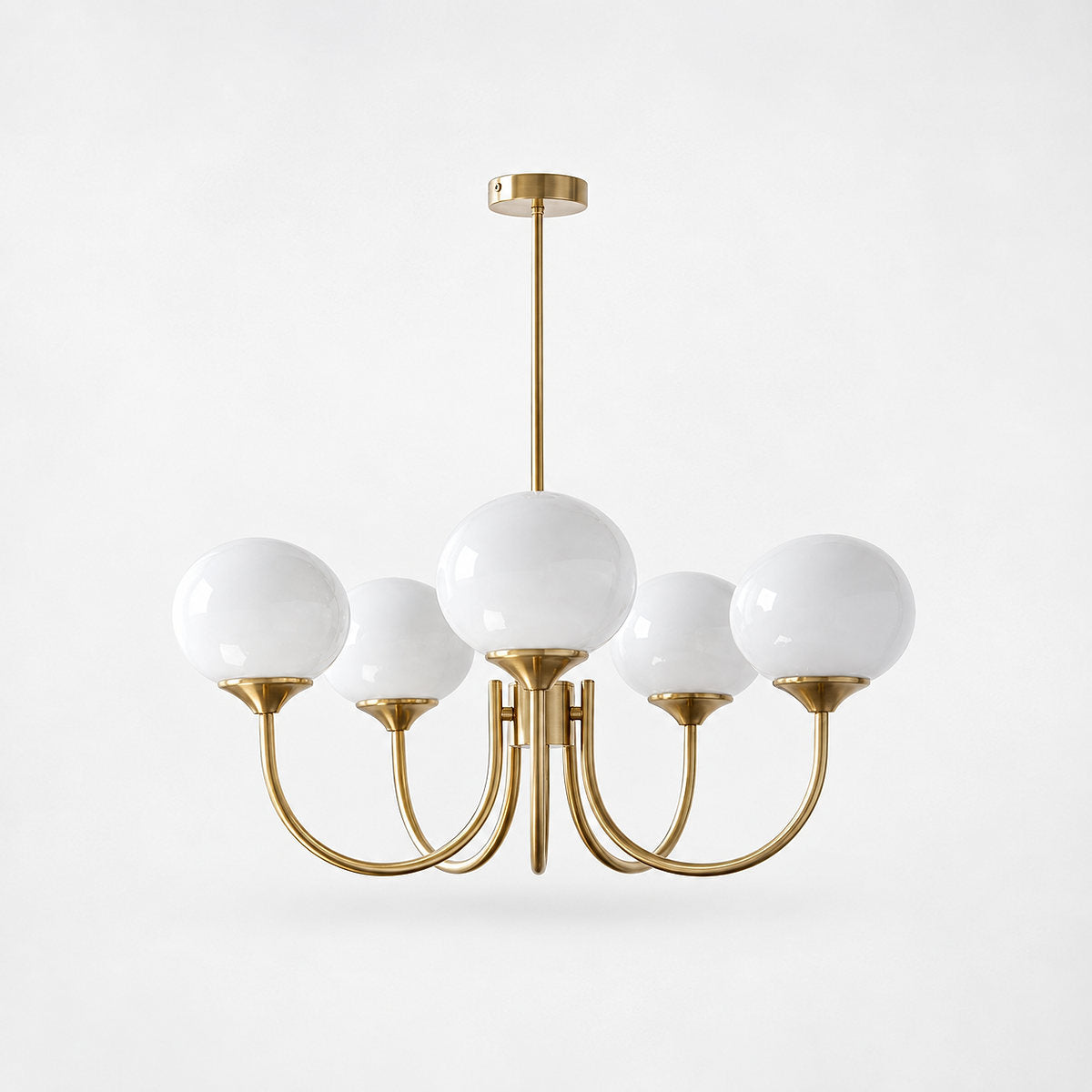 Hand-Sprayed Glass Multi-Light Chandelier