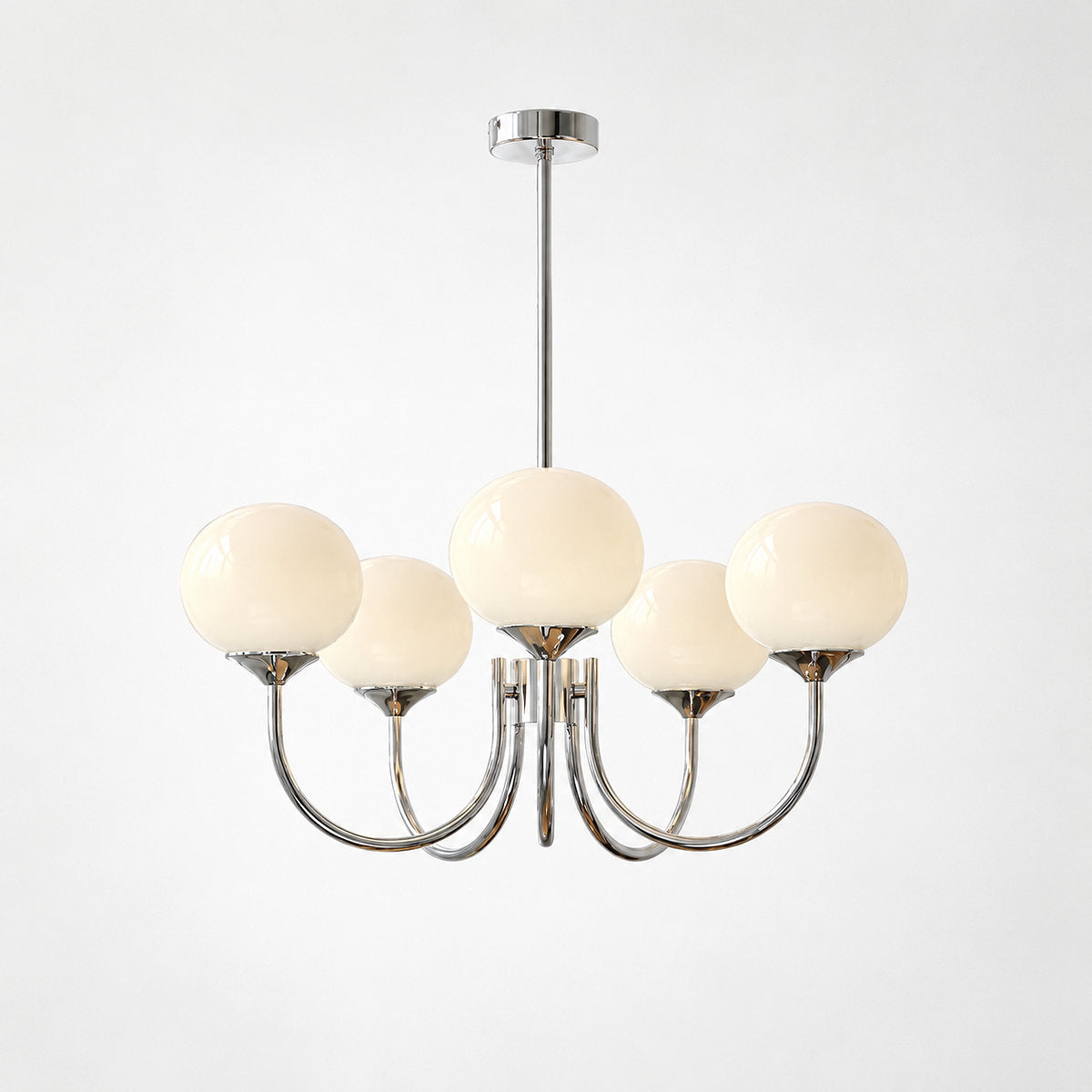 Hand-Sprayed Glass Multi-Light Chandelier