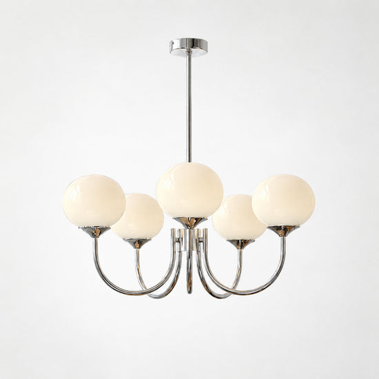 Hand-Sprayed Glass Multi-Light Chandelier