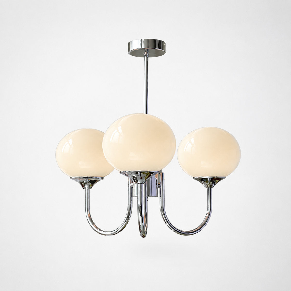 Hand-Sprayed Glass Multi-Light Chandelier