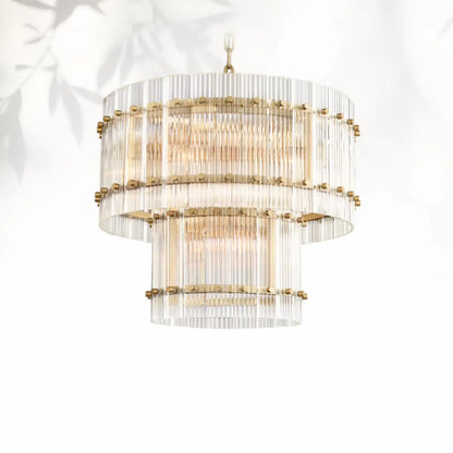 Sun Marcus Two-Tier Glass Round Chandelier 22", 37", 48", 60"