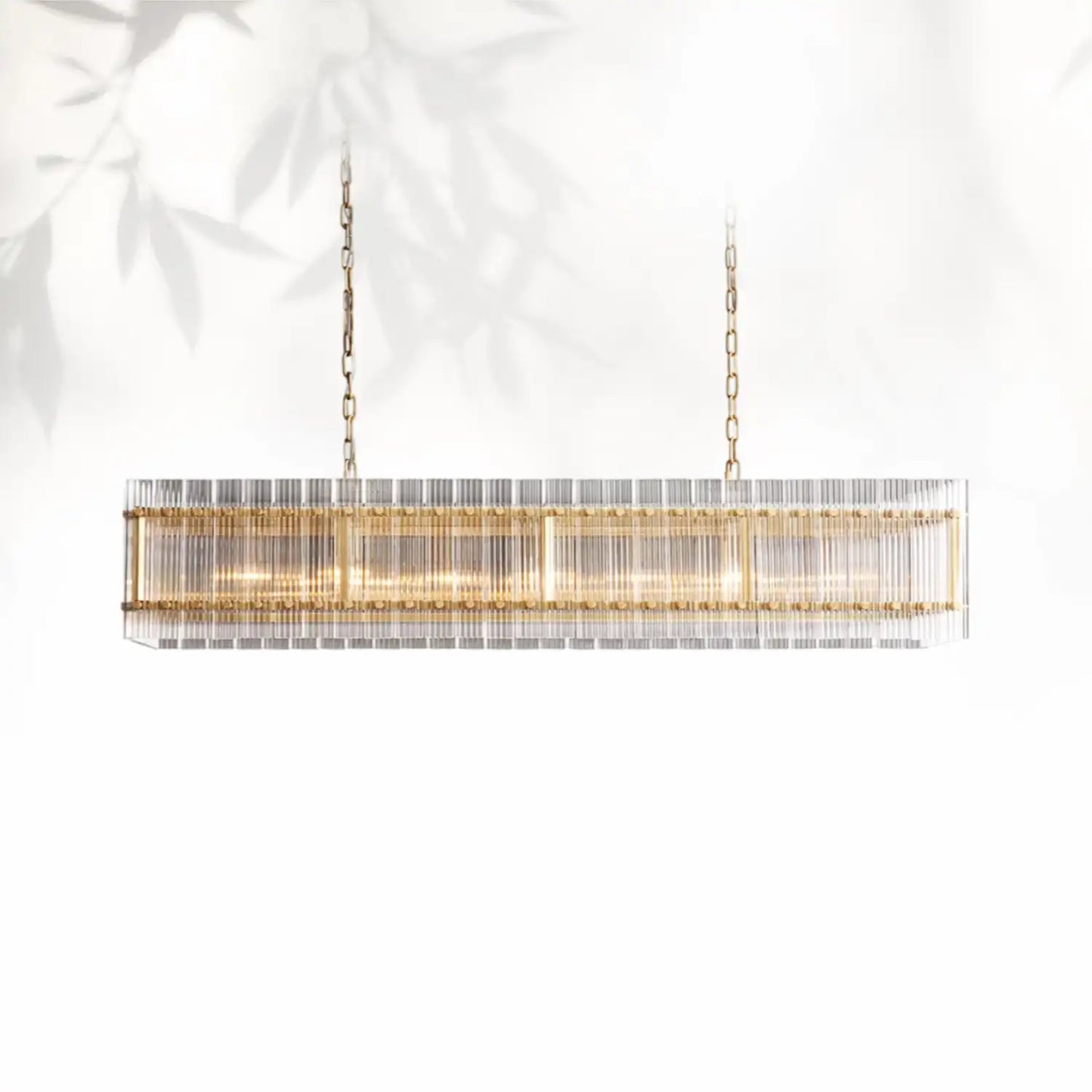 Sun Marcus Glass Rectangle Chandelier 54", 72"