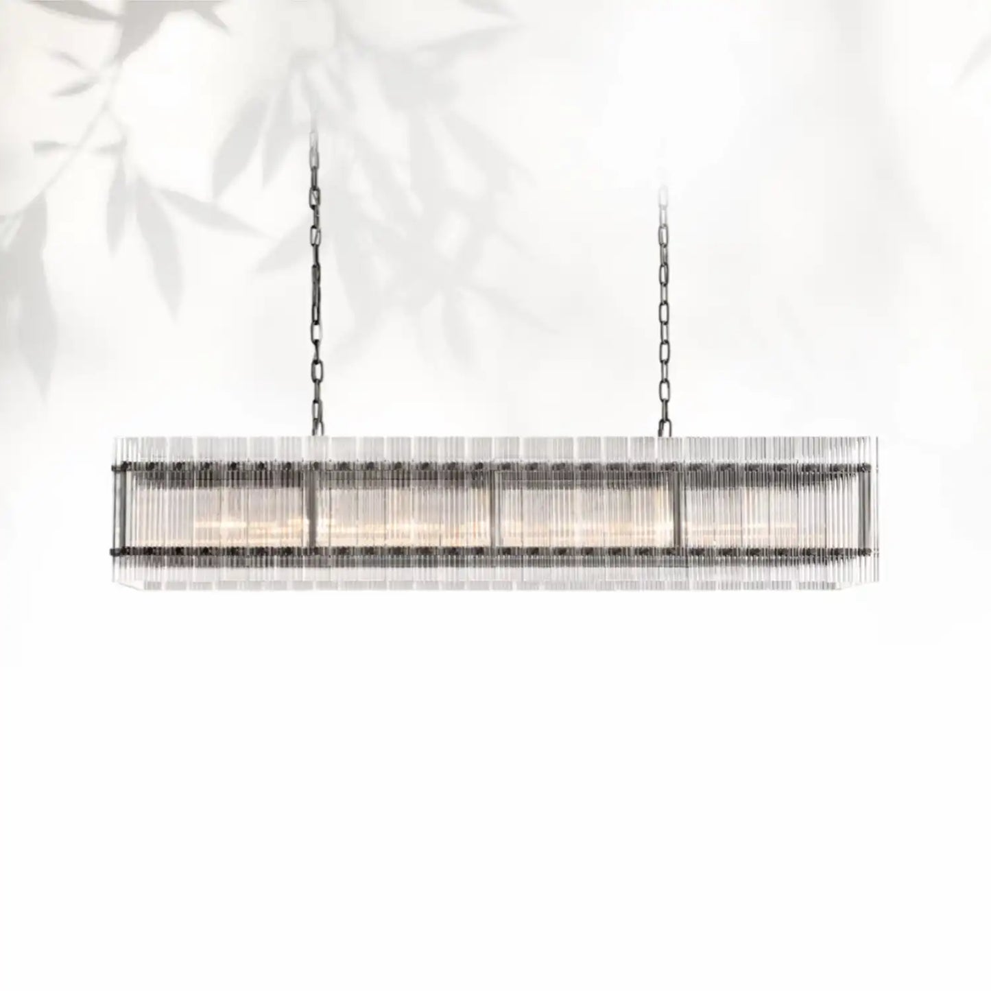 Sun Marcus Glass Rectangle Chandelier 54", 72"