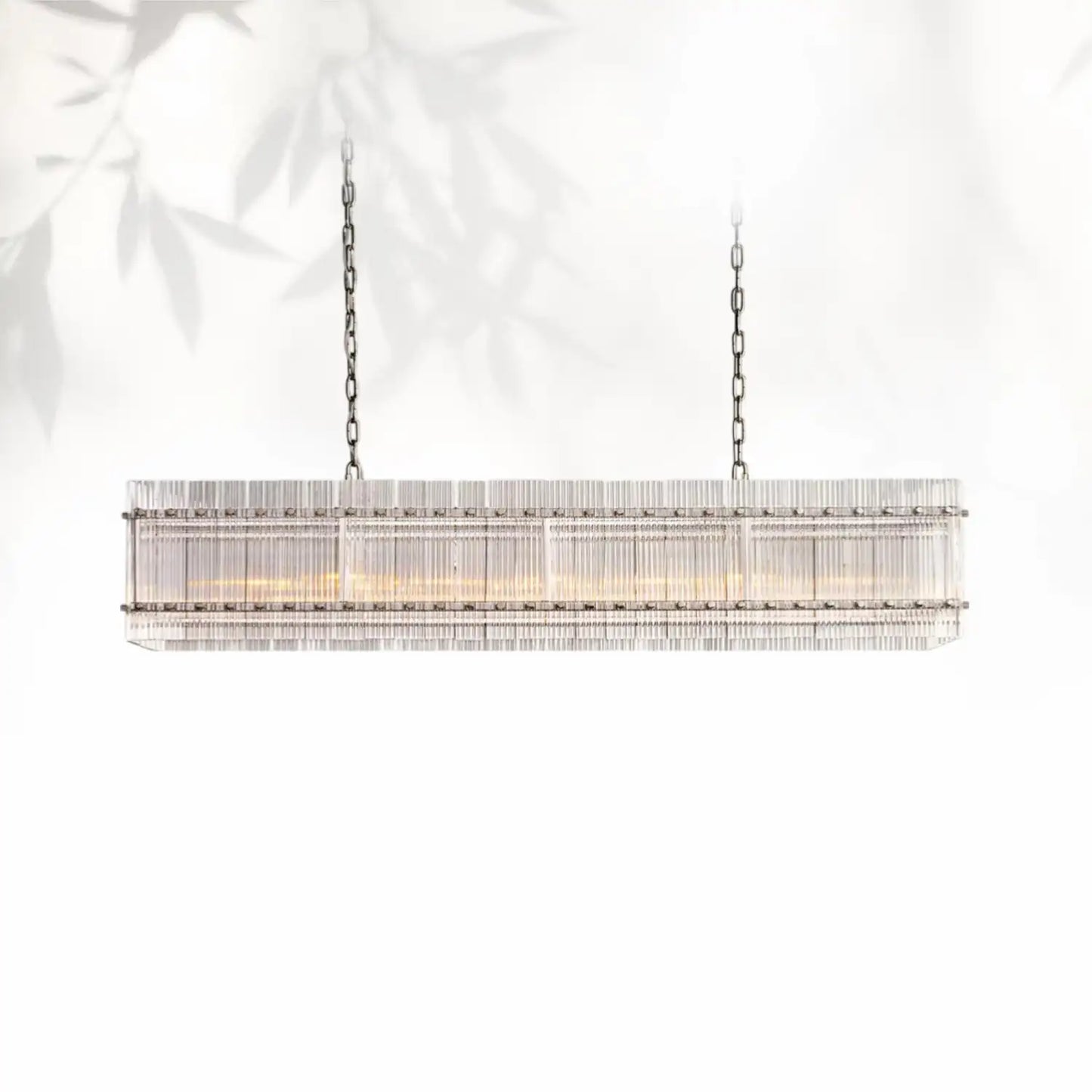 Sun Marcus Glass Rectangle Chandelier 54", 72"