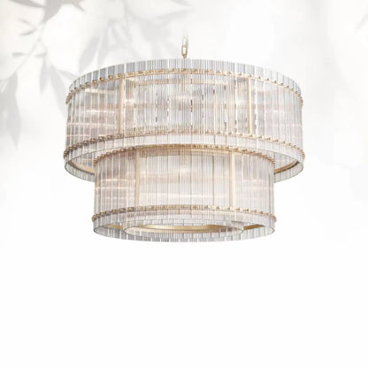 Sun Marcus Two-Tier Glass Round Chandelier 22", 37", 48", 60"