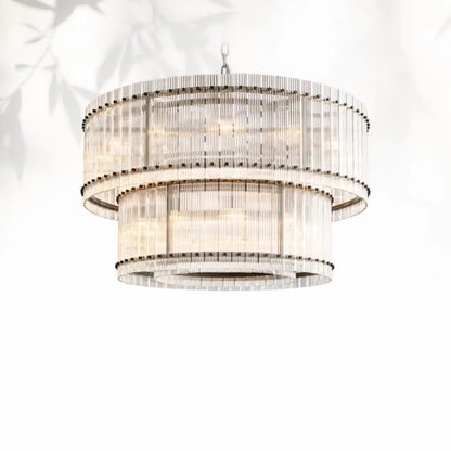 Sun Marcus Two-Tier Glass Round Chandelier 22", 37", 48", 60"