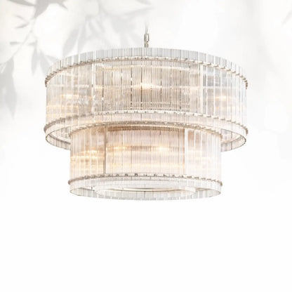 Sun Marcus Two-Tier Glass Round Chandelier 22", 37", 48", 60"