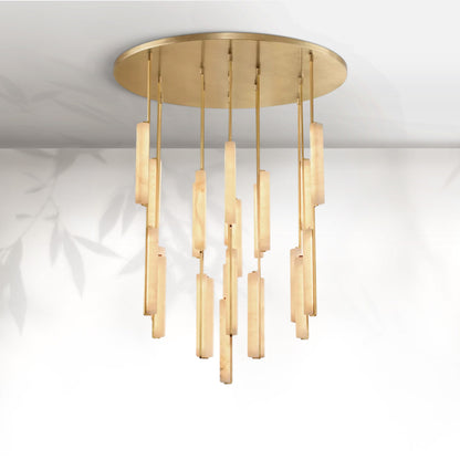 Aedubon Alabaster Round Chandelier