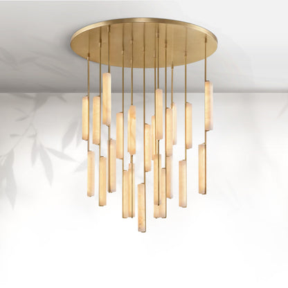 Aedubon Alabaster Round Chandelier