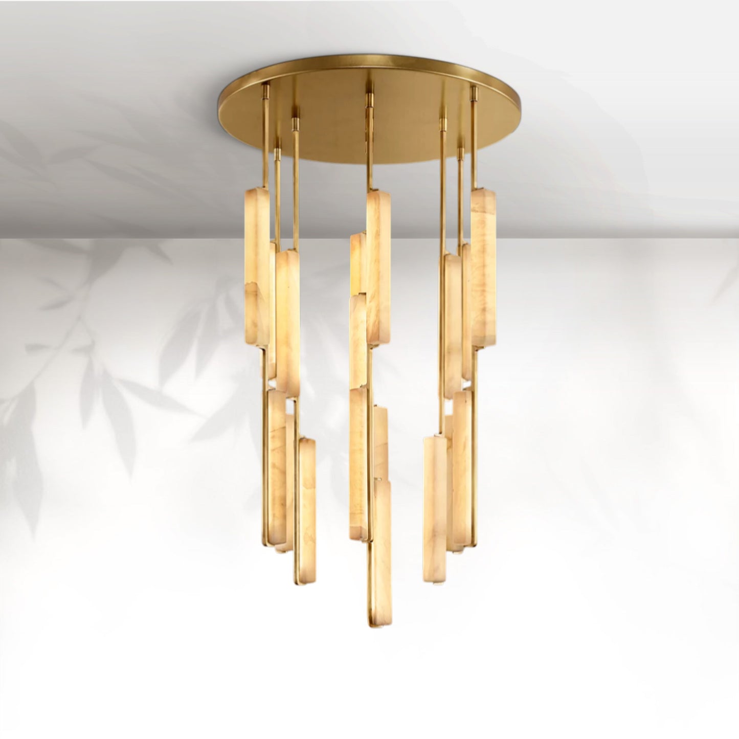 Aedubon Alabaster Round Chandelier