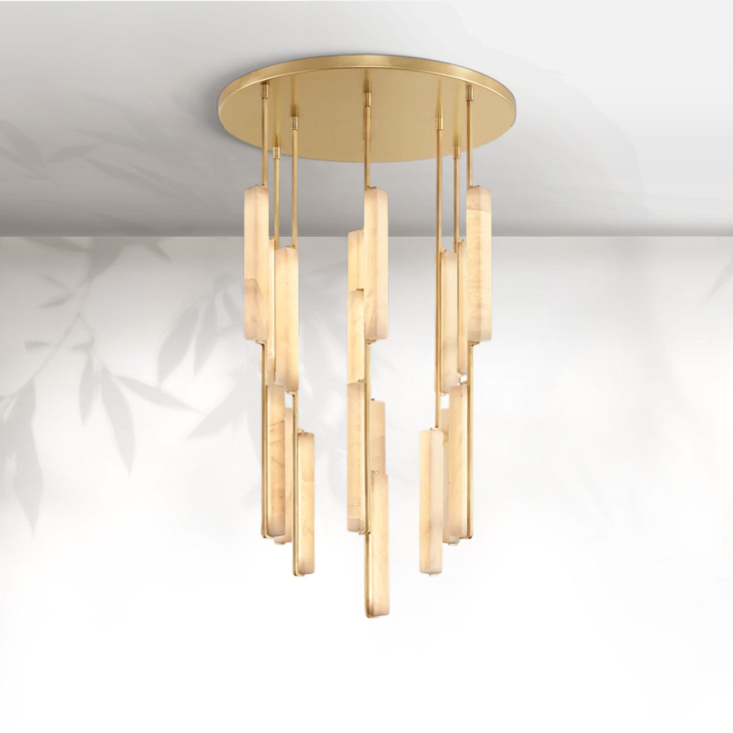 Aedubon Alabaster Round Chandelier