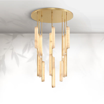 Aedubon Alabaster Round Chandelier