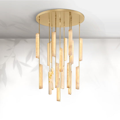 Aedubon Alabaster Round Chandelier