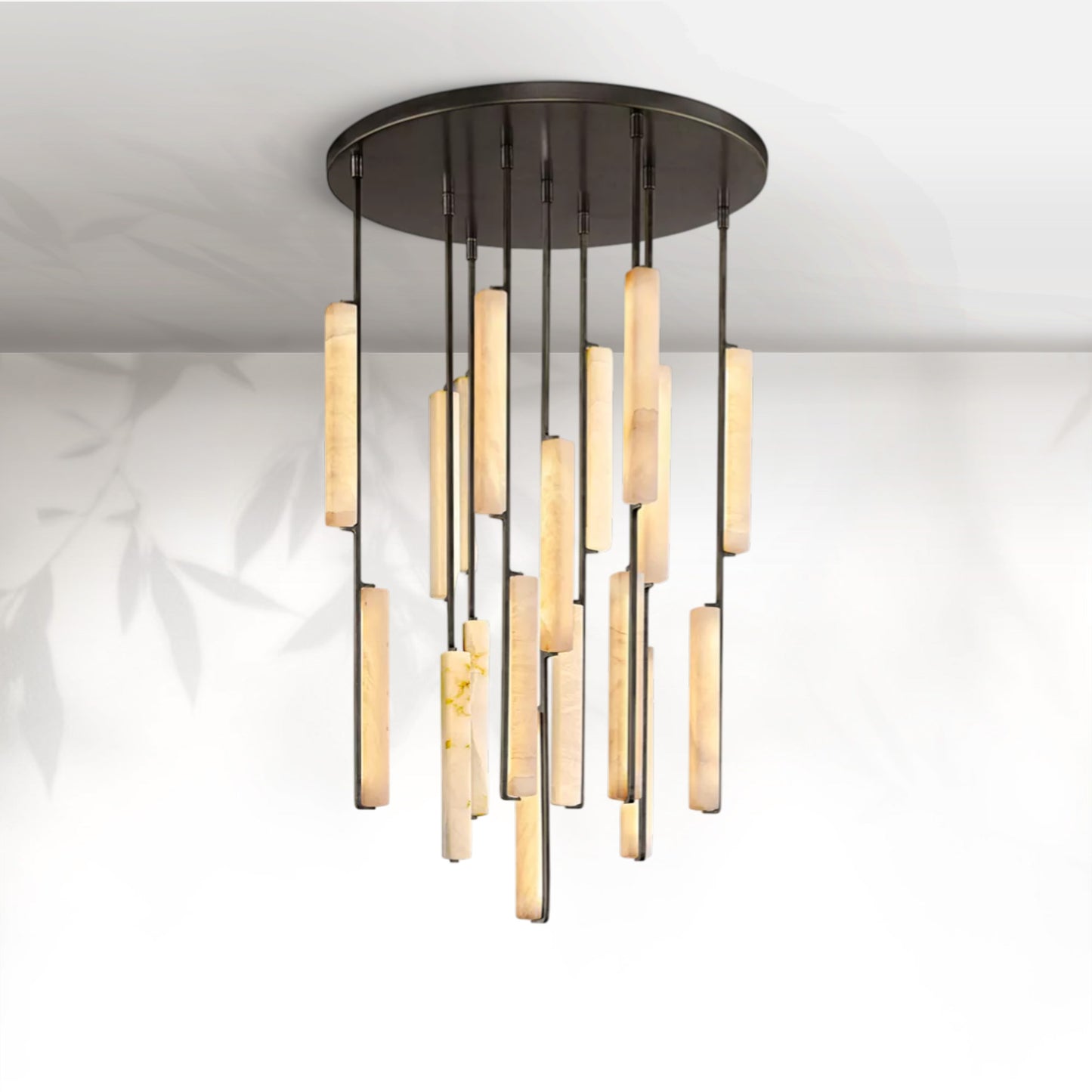 Aedubon Alabaster Round Chandelier