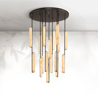 Aedubon Alabaster Round Chandelier