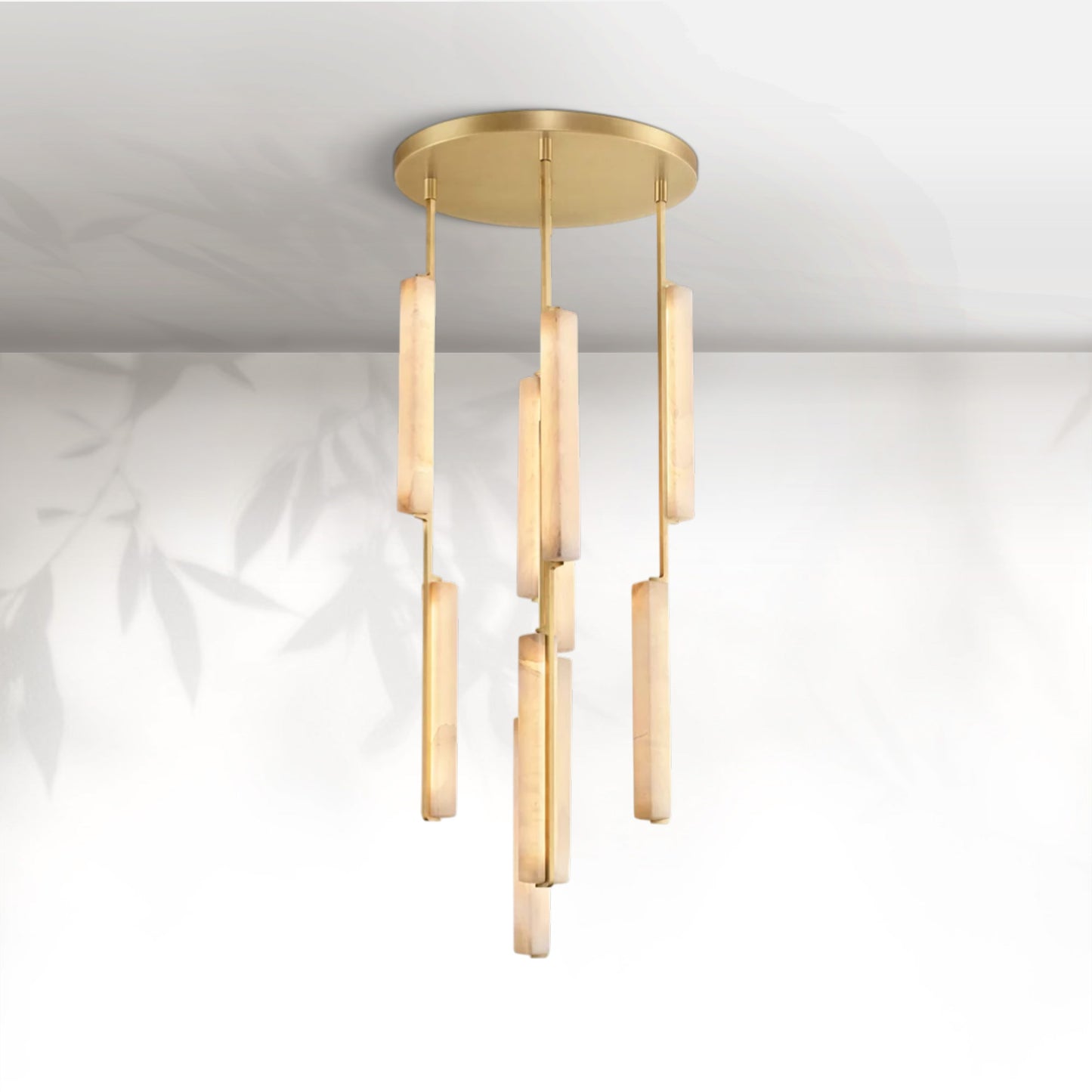 Aedubon Alabaster Round Chandelier
