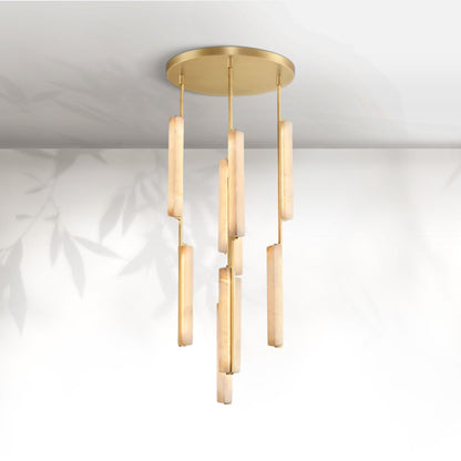 Aedubon Alabaster Round Chandelier
