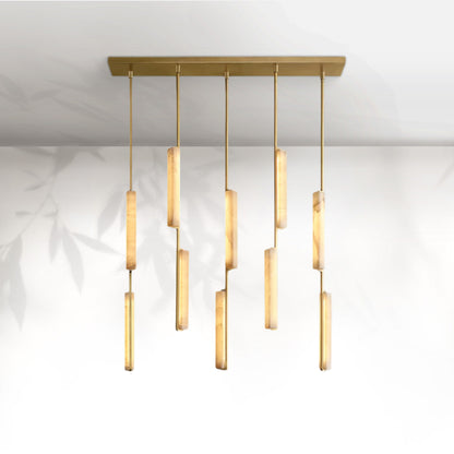 Aedubon Alabaster Linear Chandelier