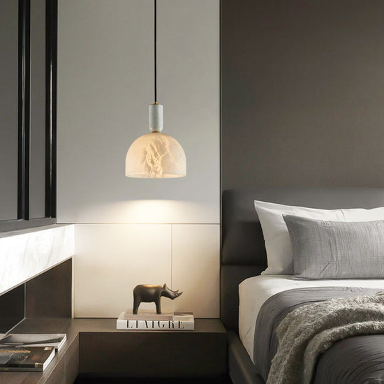 Merlin Enid Alabaster Bedside Pendant Light, Kitchen Pendant Lamp