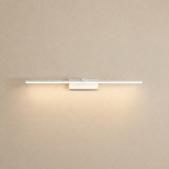 Metal Linear Mirror Wall Lamp, L 15.7~31.5-Inch x H 3.1-Inch, Black, Warm Light for Living Room & Dining Room