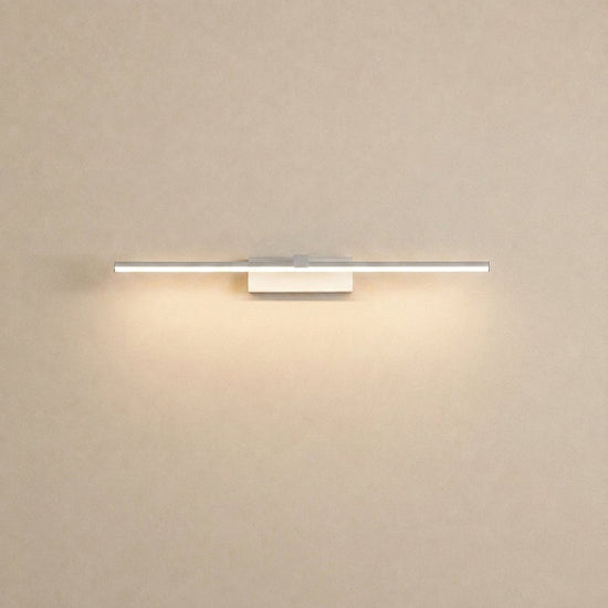 Metal Linear Mirror Wall Lamp, L 15.7~31.5-Inch x H 3.1-Inch, Black, Warm Light for Living Room & Dining Room