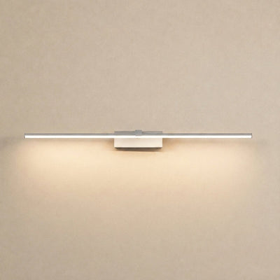 Metal Linear Mirror Wall Lamp, L 15.7~31.5-Inch x H 3.1-Inch, Black, Warm Light for Living Room & Dining Room