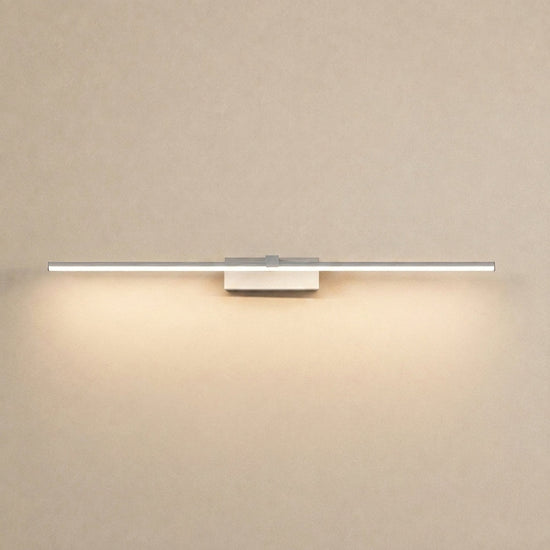 Metal Linear Mirror Wall Lamp, L 15.7~31.5-Inch x H 3.1-Inch, Black, Warm Light for Living Room & Dining Room
