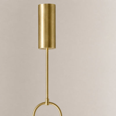 Tricolordeer Curved Metal Arc Sphere Chandelier