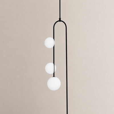 Tricolordeer Curved Metal Arc Sphere Chandelier