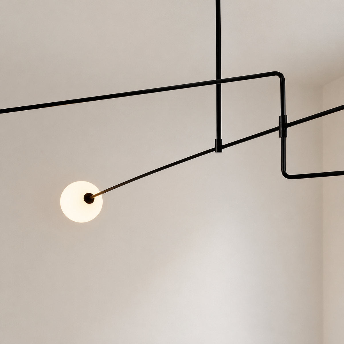 Tricolordeer Curved Metal Arc Sphere Chandelier