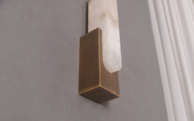 Nimbus Alabaster Brass Wall Sconce